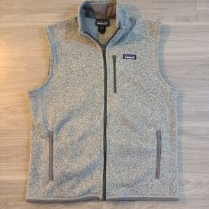 Patagonia Gray Fleece Vest for Men Size Large Full Zip With Pockets